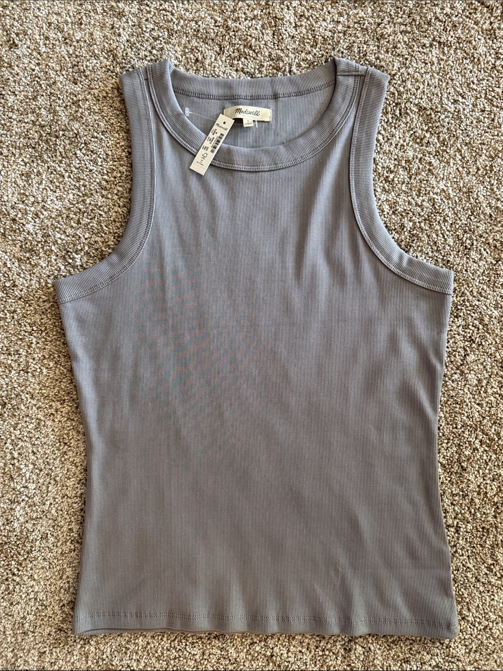 Madewell Ribbed Tank Top, Medium, NWT